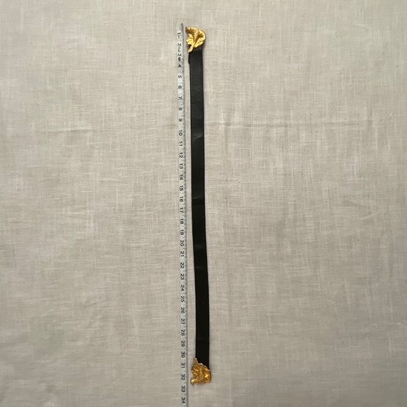 Mimi di Niscemi Pheasant Buckle Black Leather Vintage 1973  Belt - Picture 10 of 14